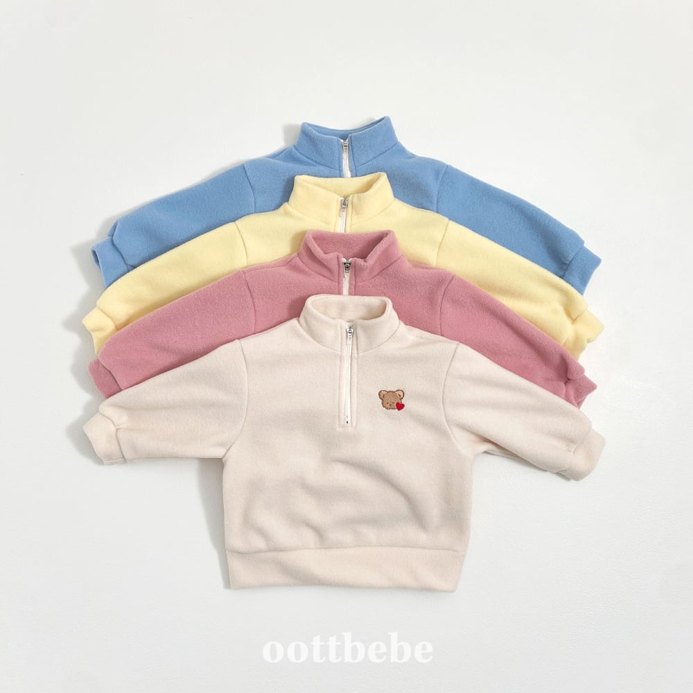 Oottbebe85｜(1y-7y)   熊熊半拉鍊居家套裝