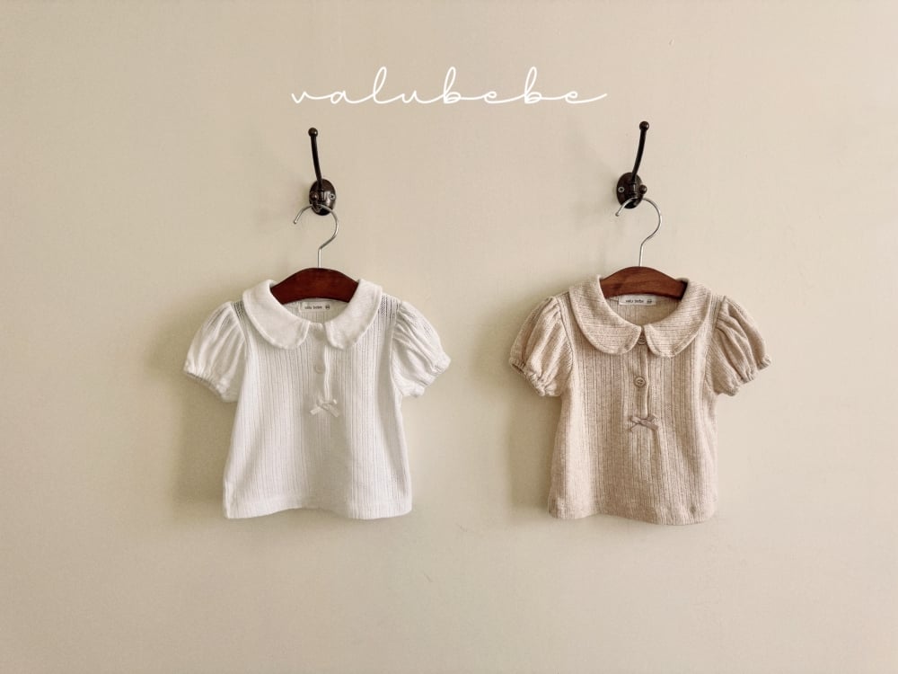 Valubebe 63｜(65-90cm) 翻領泡泡袖上衣