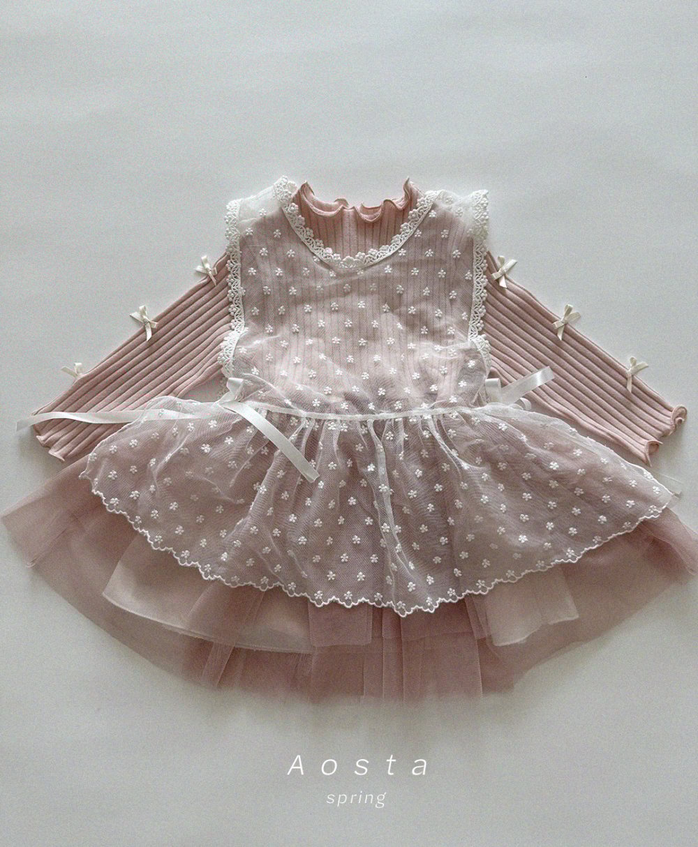 AOSTA12｜(6m-5y) 小花蕾絲背心