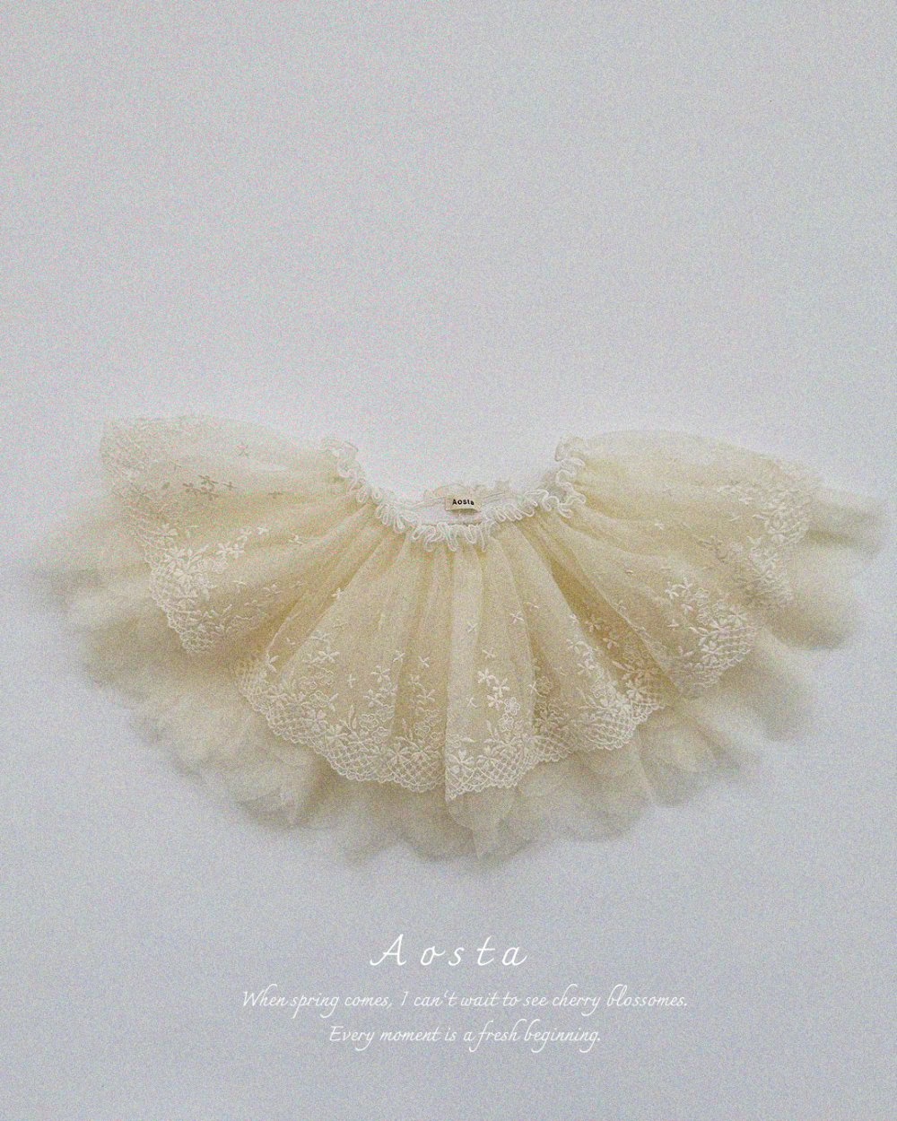 AOSTA15｜(6m-5y) 蕾絲花卉澎澎裙