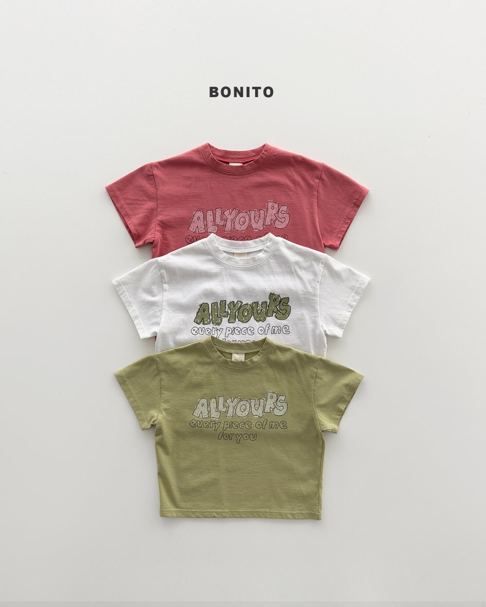 Bonito13｜(75cm-125cm) 3色彩繪英文字母上衣