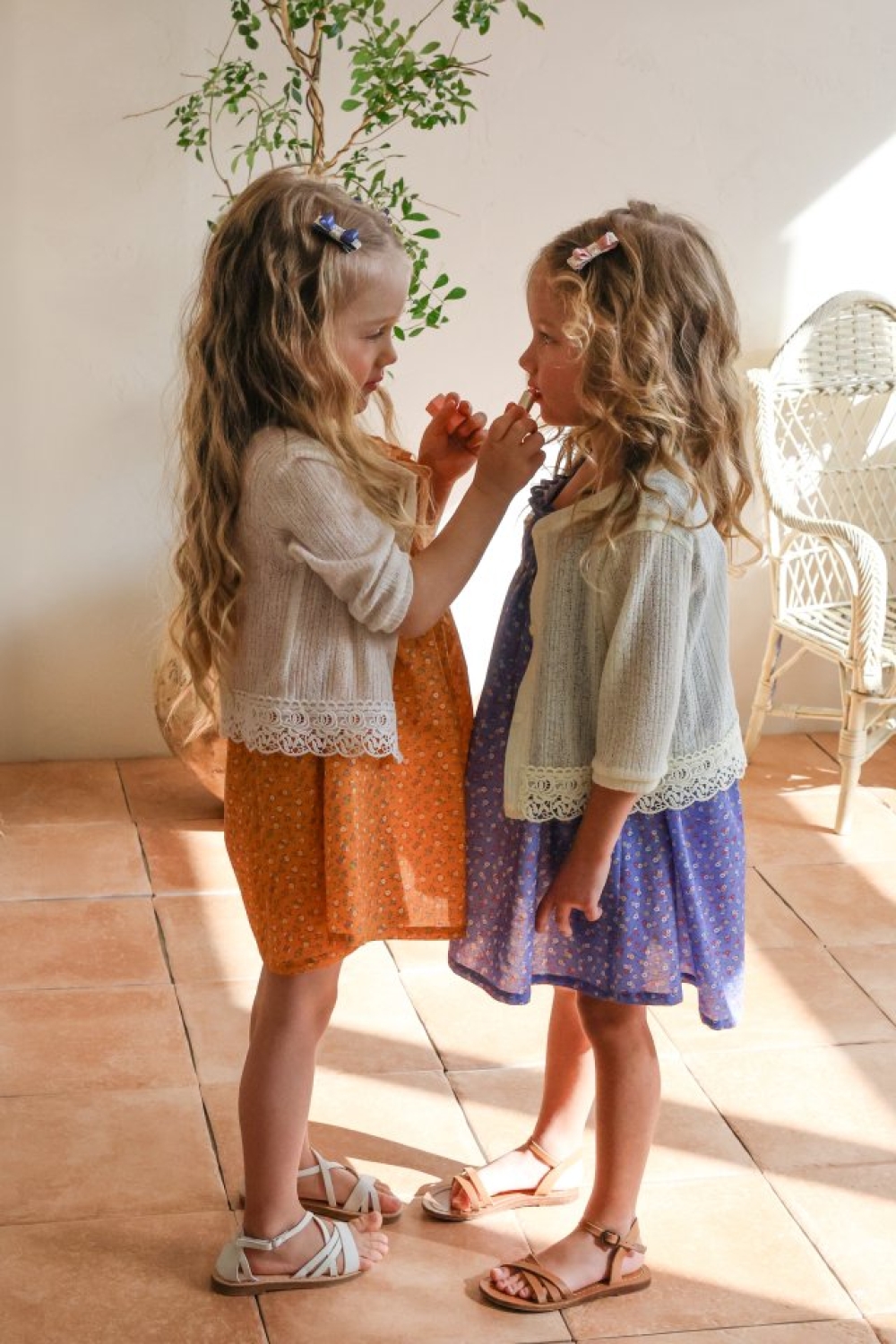 FLO04｜(75-140) 四色蕾絲七分袖開衫