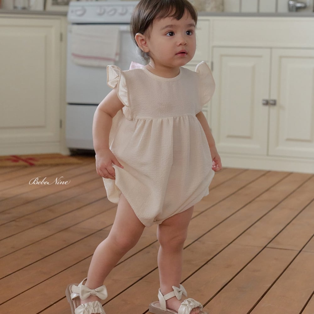 bebe nine29  (6m-24m) 2色小荷葉邊蝴蝶服