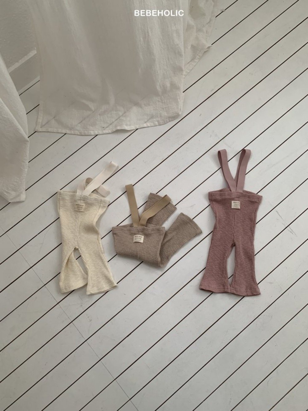 Bebe holic61｜(3m-18m) 吊帶喇叭褲