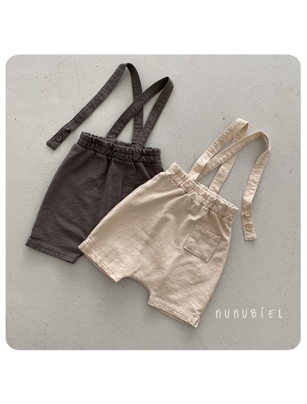 NUNU BIEL24｜(65-115cm) 素色棉質短褲