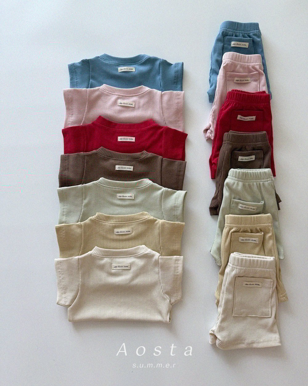 AOSTA09｜(6m-5y) 7色小標素色上衣