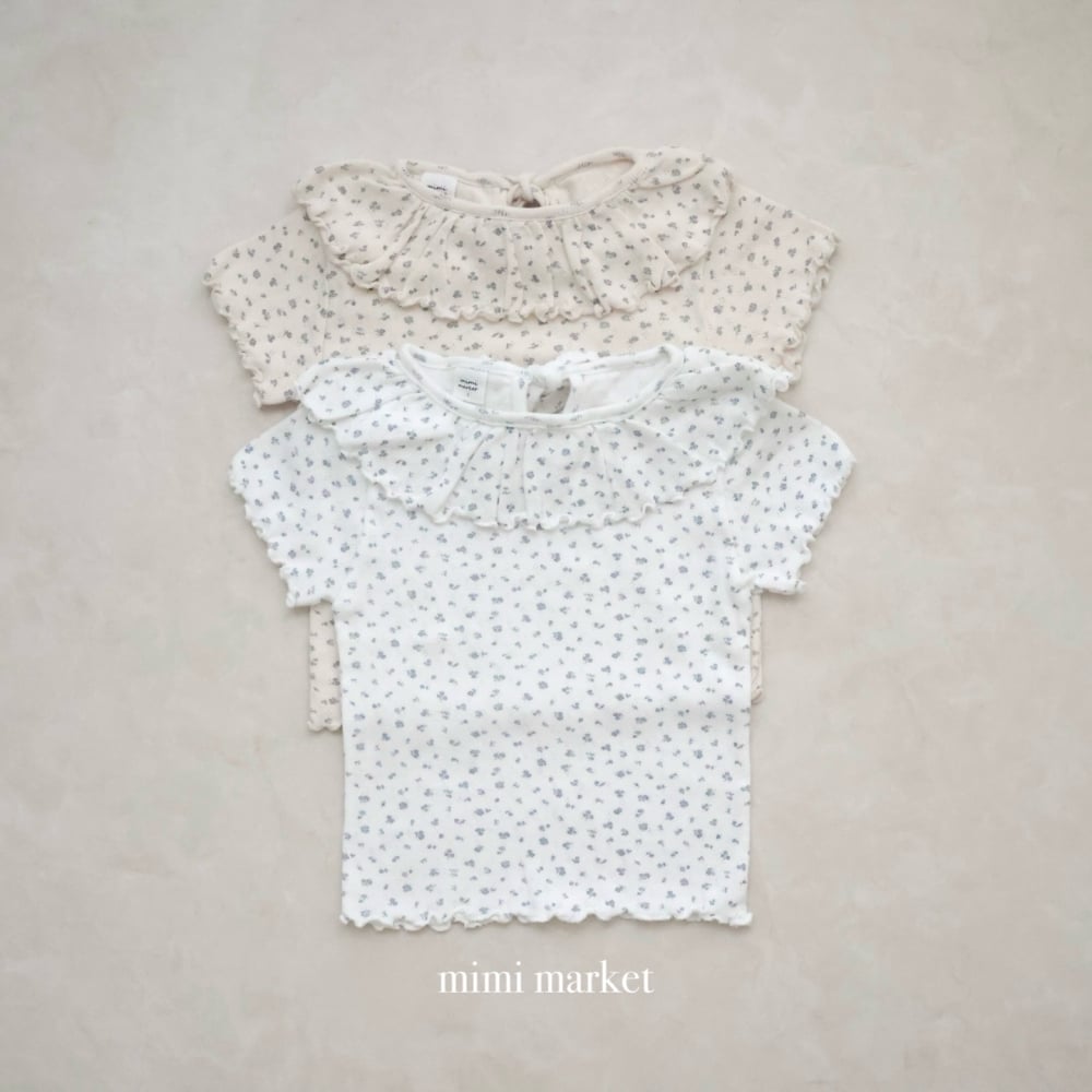 mimi market12 (75-90cm)  碎花荷葉邊上衣