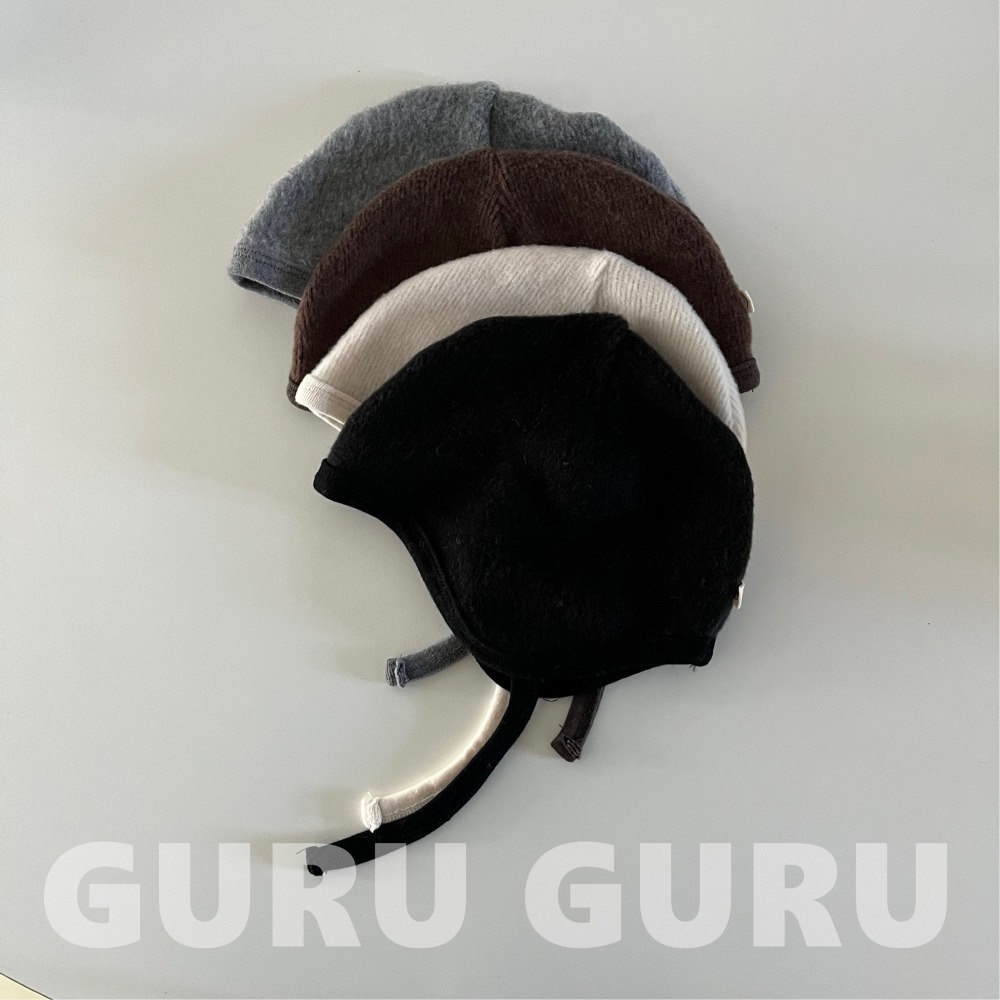 GURU GURU06｜(6m-24m) 4色磨毛綁帶帽