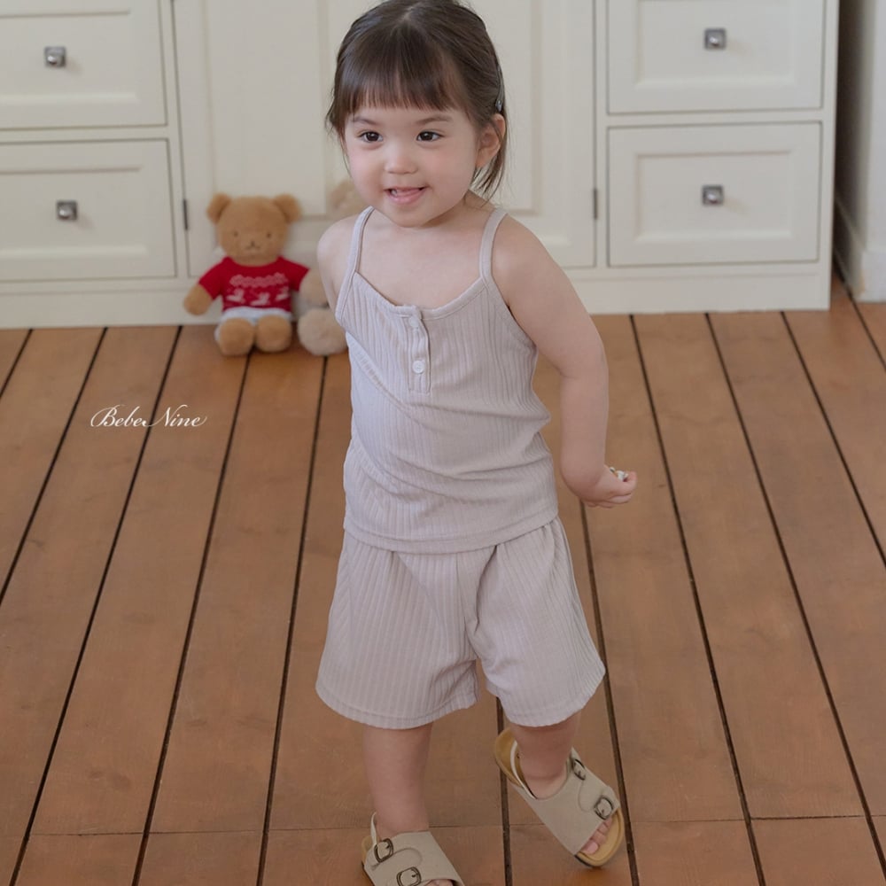 bebe nine48  (65cm-115cm) 3色無袖羅紋套裝