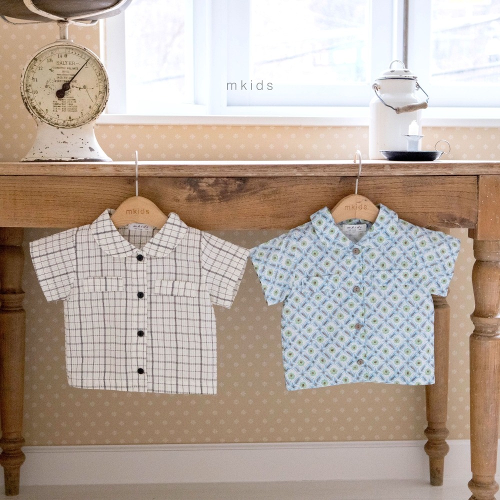 M-KIDS04｜(65-115cm) 印花襯衫