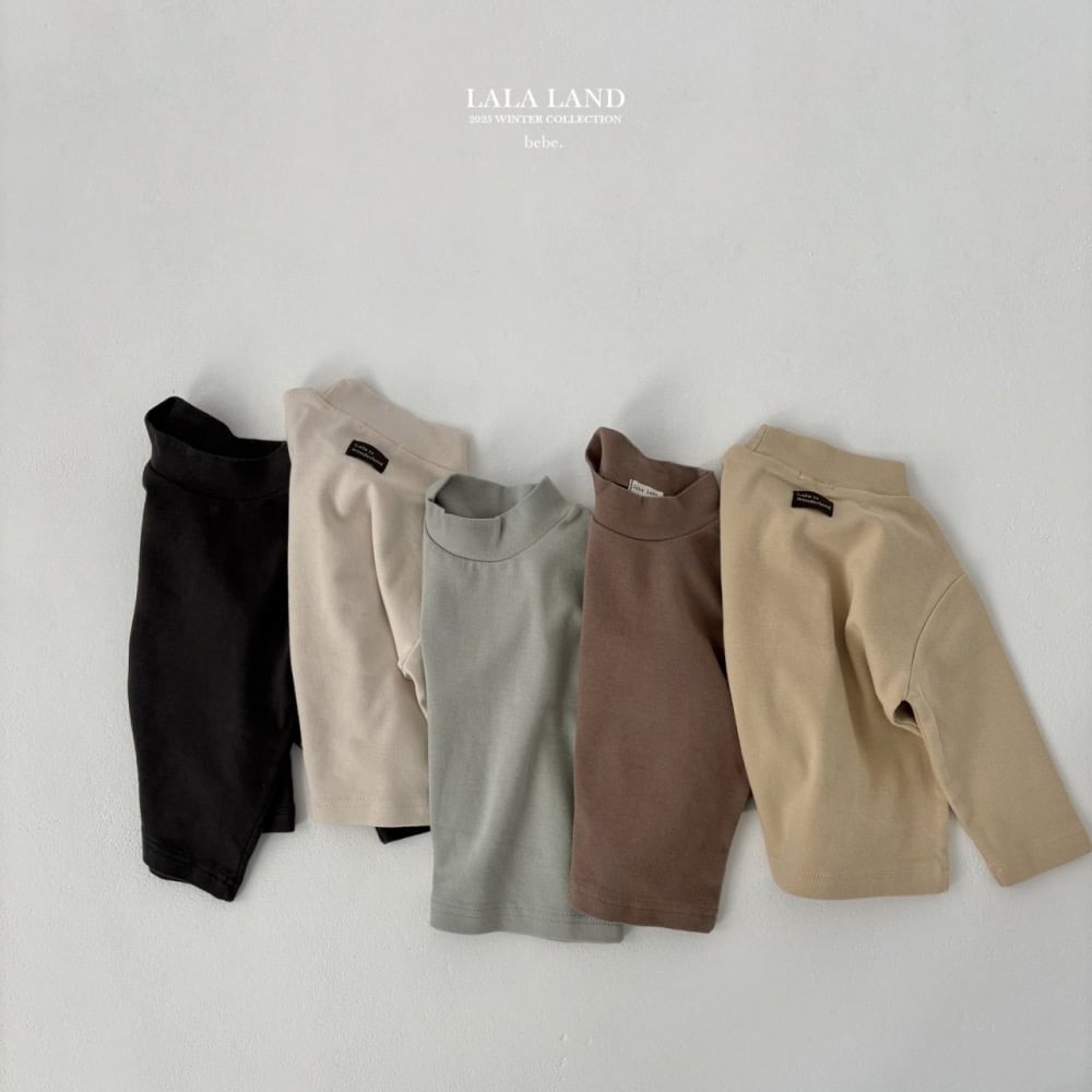 lala land31｜(60cm-83cm) 5色素面小黑標高領上衣