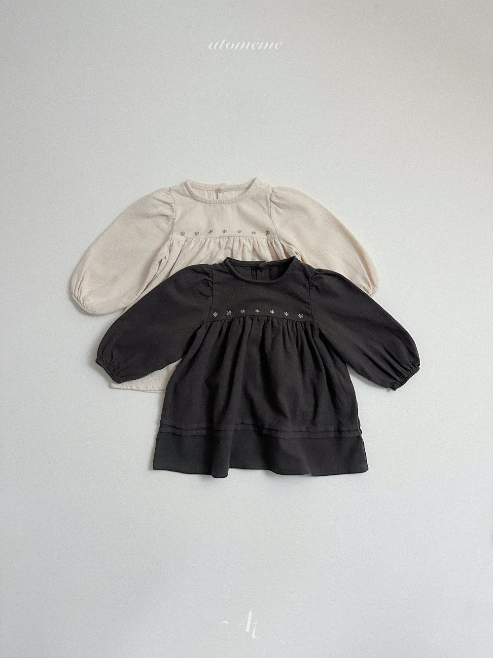 AT18｜(70-110) 雛菊刺繡娃娃洋裝
