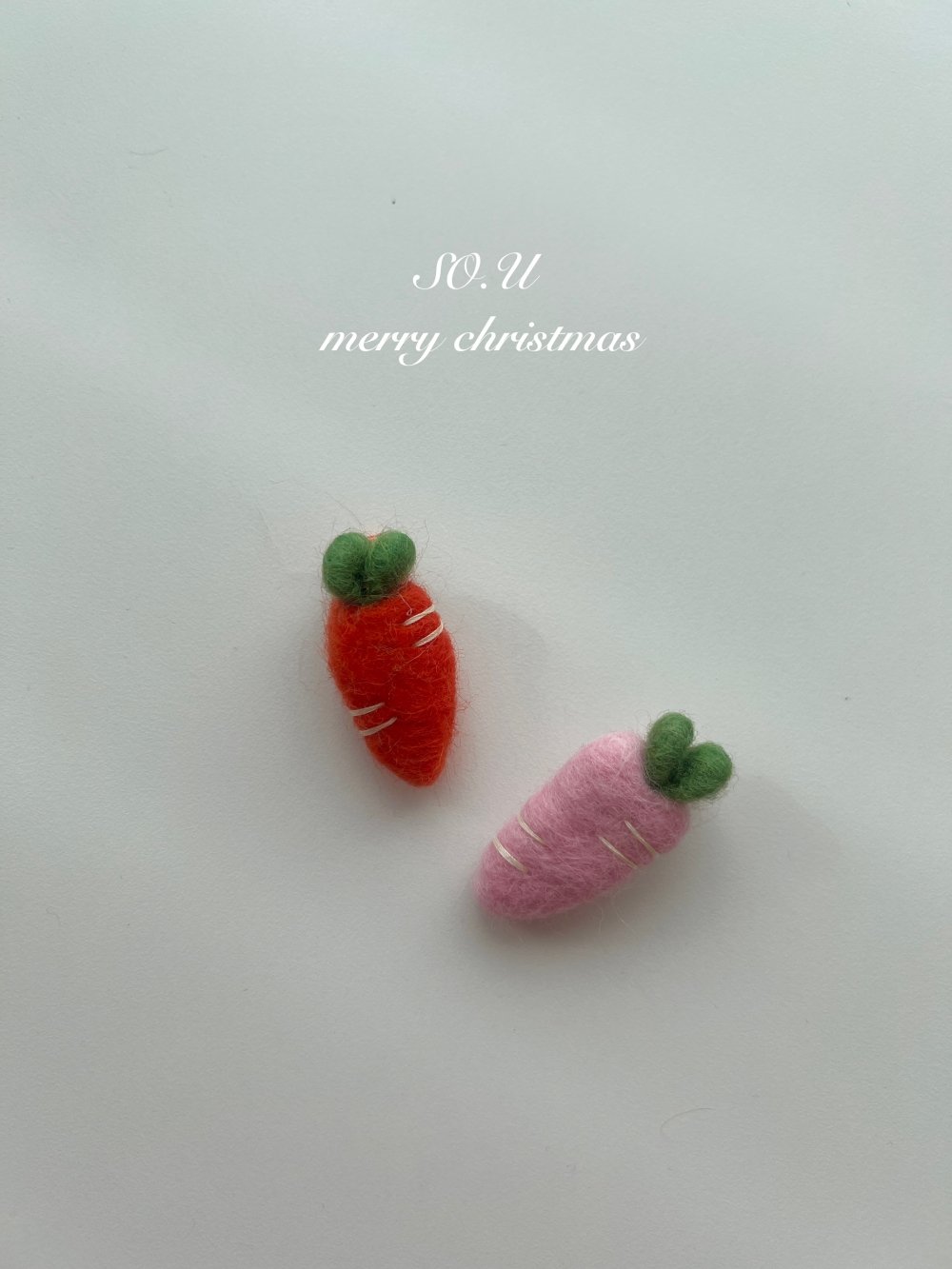 S0.U09｜(Free)  紅蘿蔔髮夾2入組