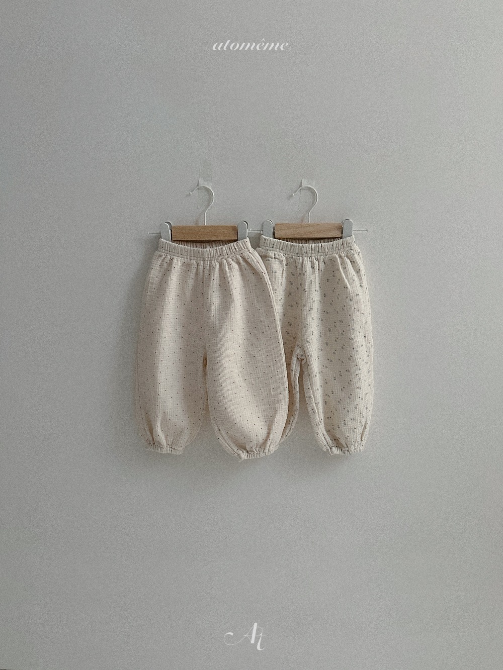 Atomeme21｜(70-110) 舒適休閒印花縮口褲