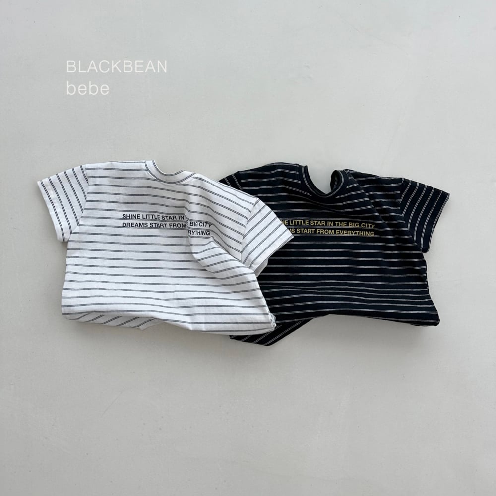BEAN22｜(65-120cm) 條紋字母上衣