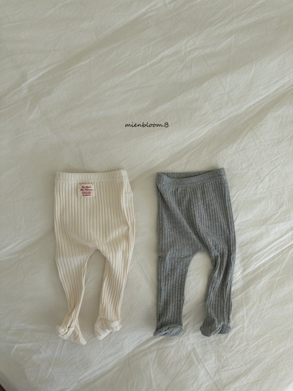 Bloom.b37｜(0m-18m) 素面羅紋褲襪