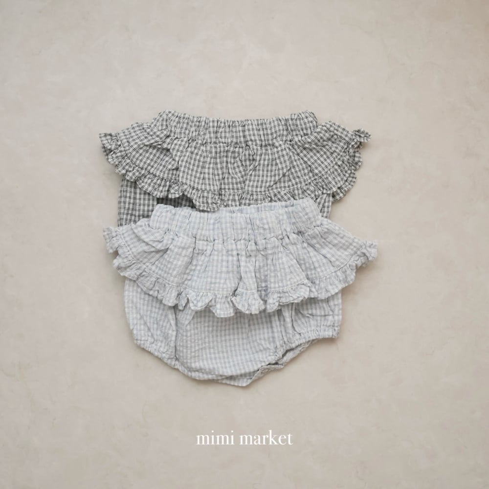 mimi market26 (75-85cm)  荷葉邊格子褲