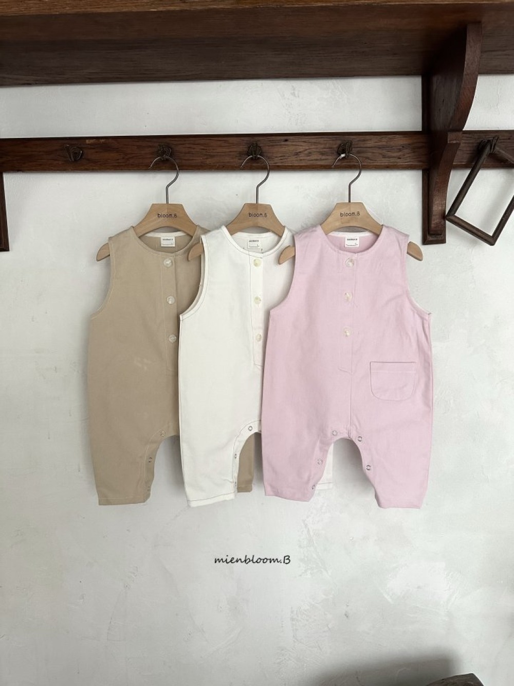 Bloom.b43｜(0m-18m) 素面包屁連身衣