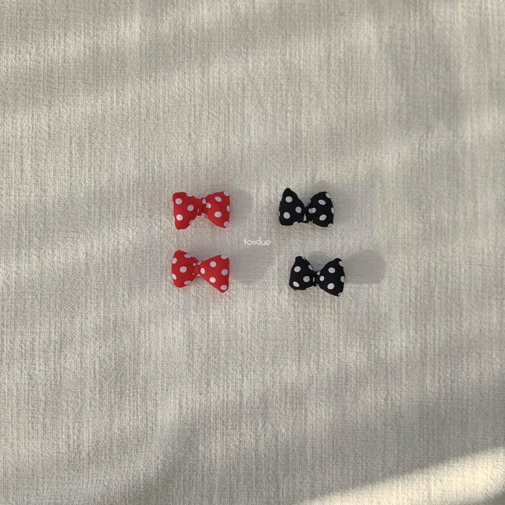 Fondue 39｜(Free)  點點蝴蝶結髮夾