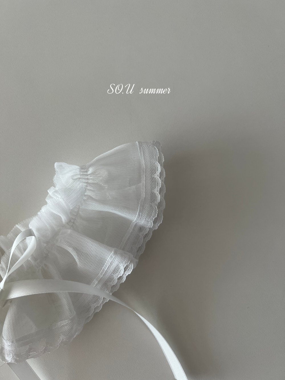 SO.U01｜(6m-4y)  雙層蕾絲綁帶圍裙