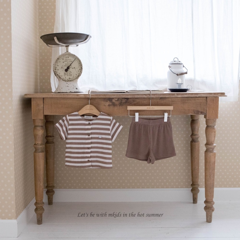 M-KIDS21｜(65-115cm) 條紋小標套裝