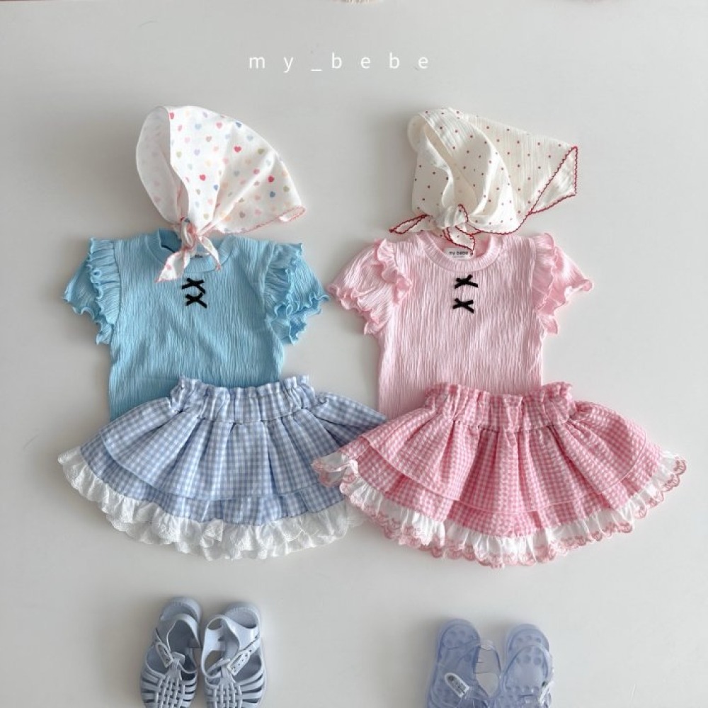 my_bebe35｜(80-120cm) 荷葉層次邊上衣