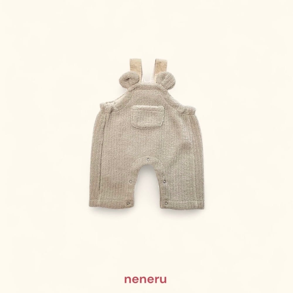 neneru04｜(60cm-85cm) 1色小熊燈芯絨吊帶褲