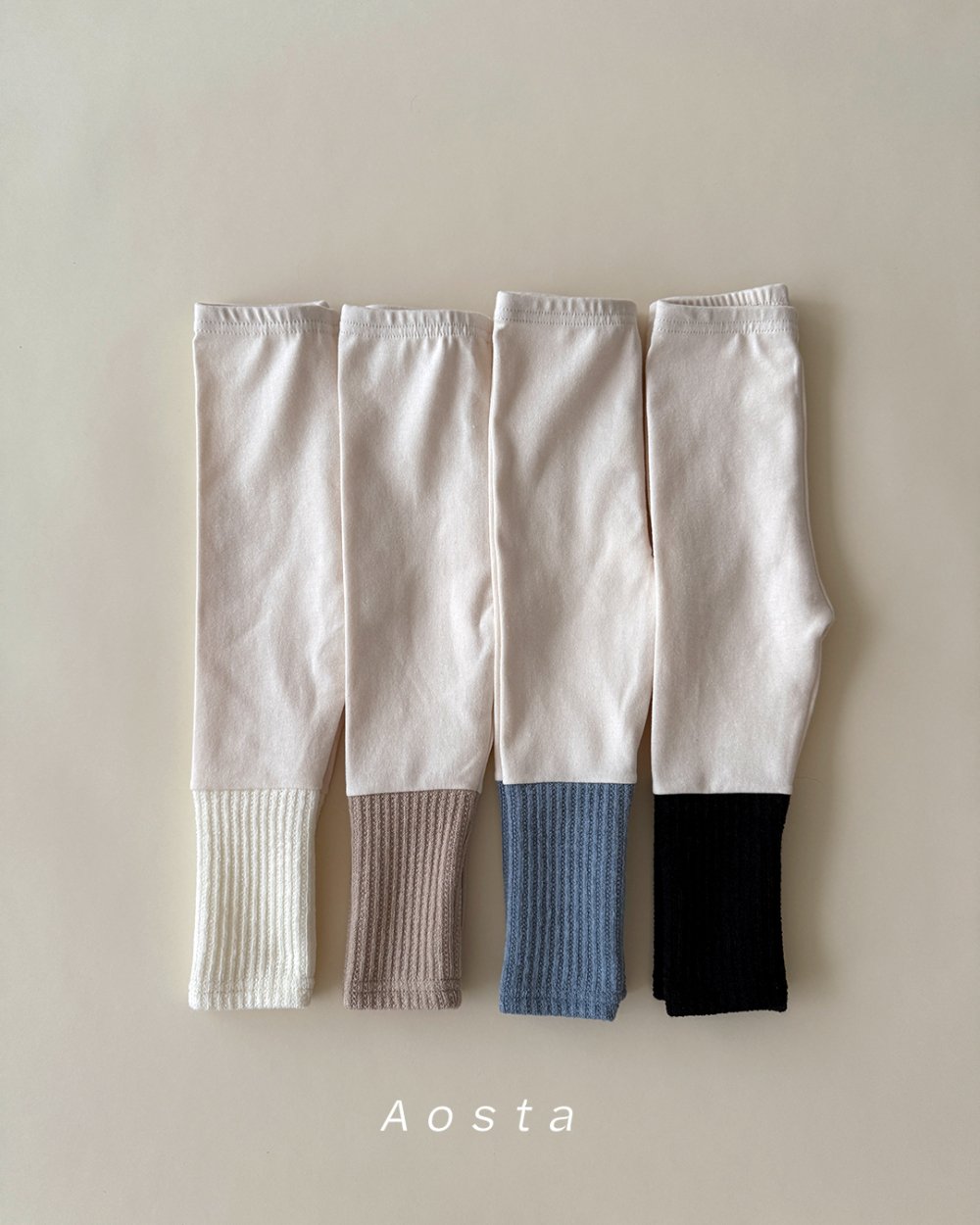 AOSTA37｜(6m-5y) 經典拚色緊身褲