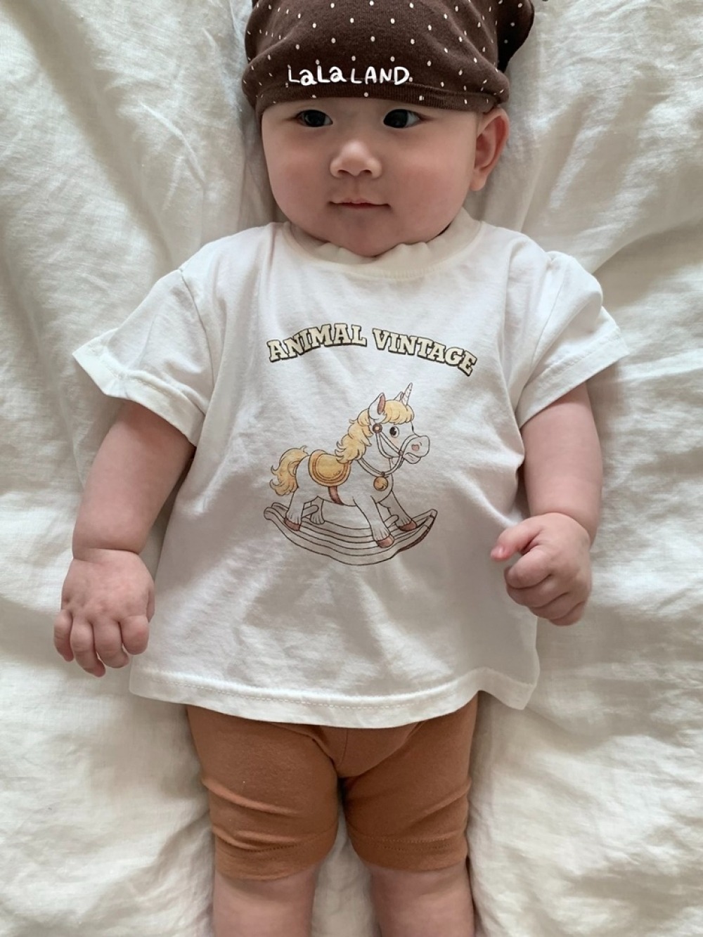 lala land15｜(3m-18m) 2色木馬印花上衣