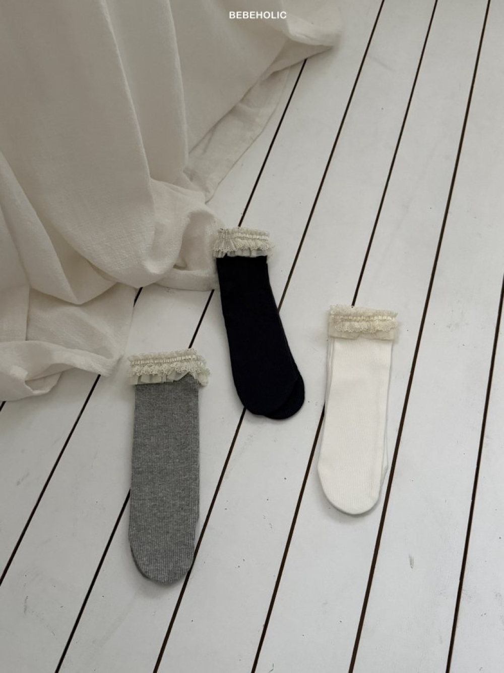 Bebe holic13｜(3m-18m) 蕾絲無根襪