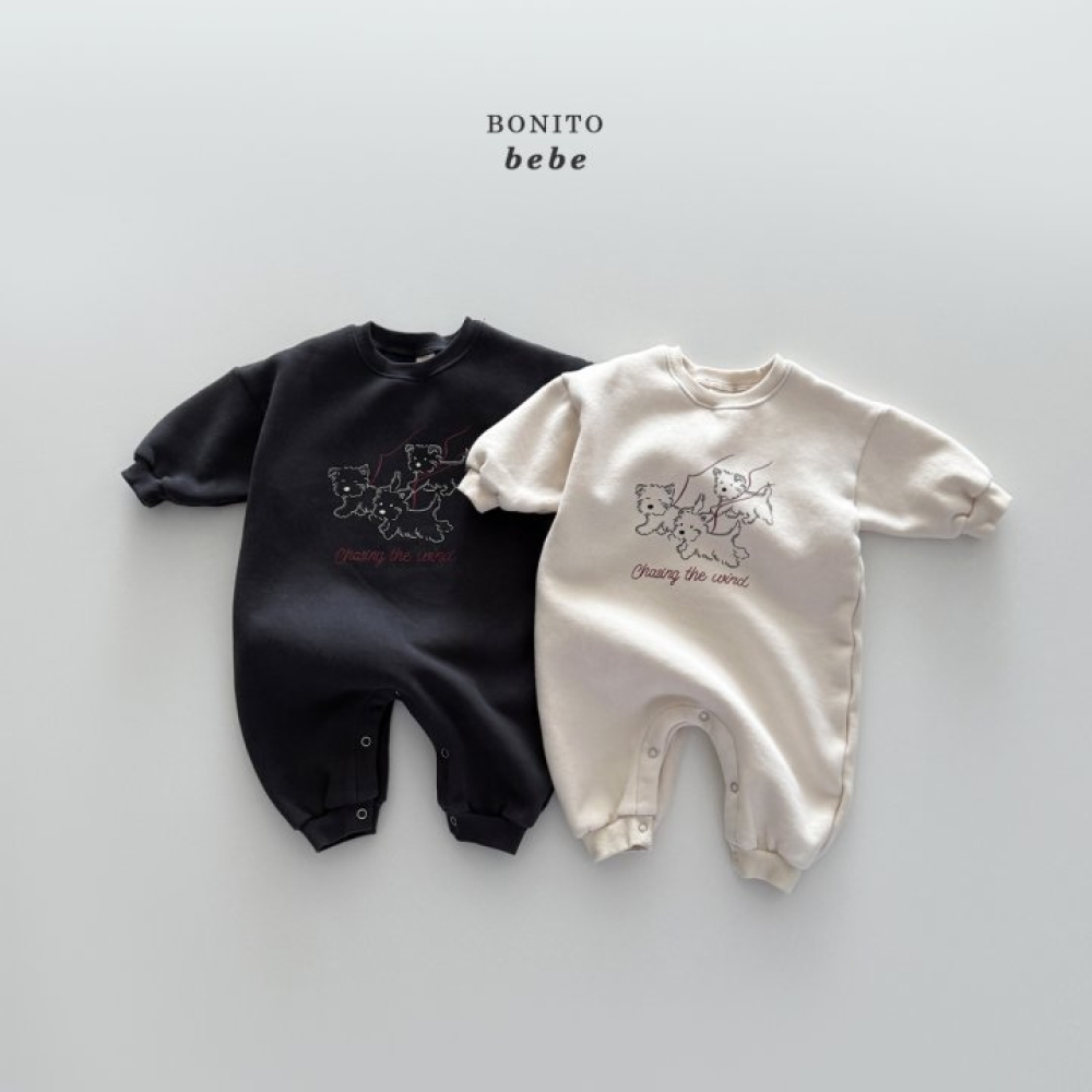 Bonito70｜(3m-18cm) 小狗印花連身衣