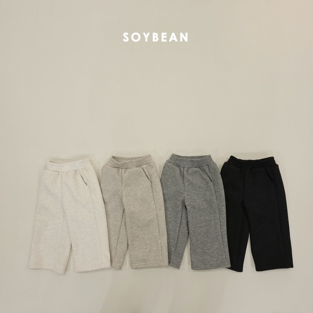 Soybean77｜(75cm-118cm) 舒適抓絨寬褲