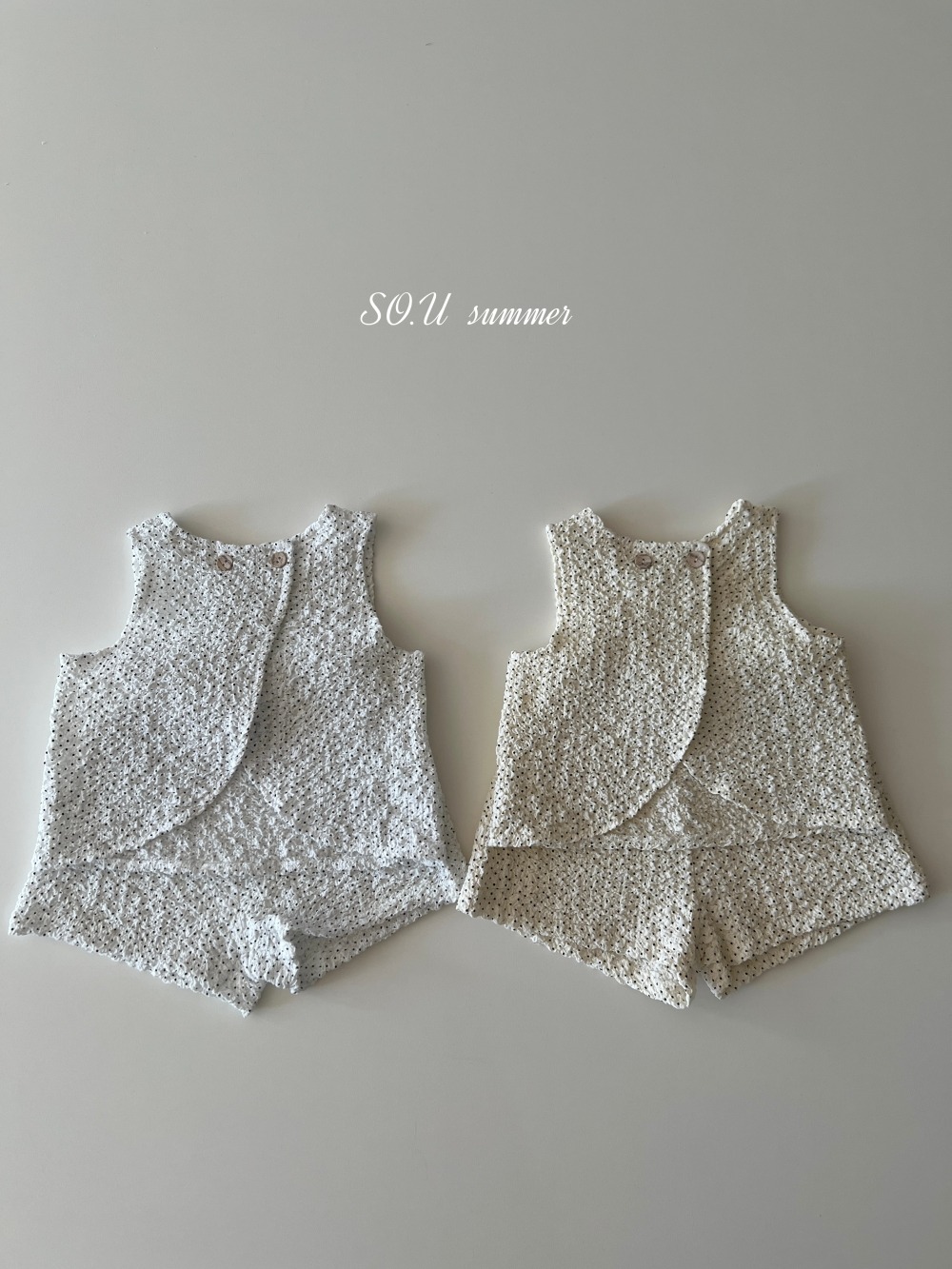 SO.U12｜(6m-4y) 抓皺碎點套裝