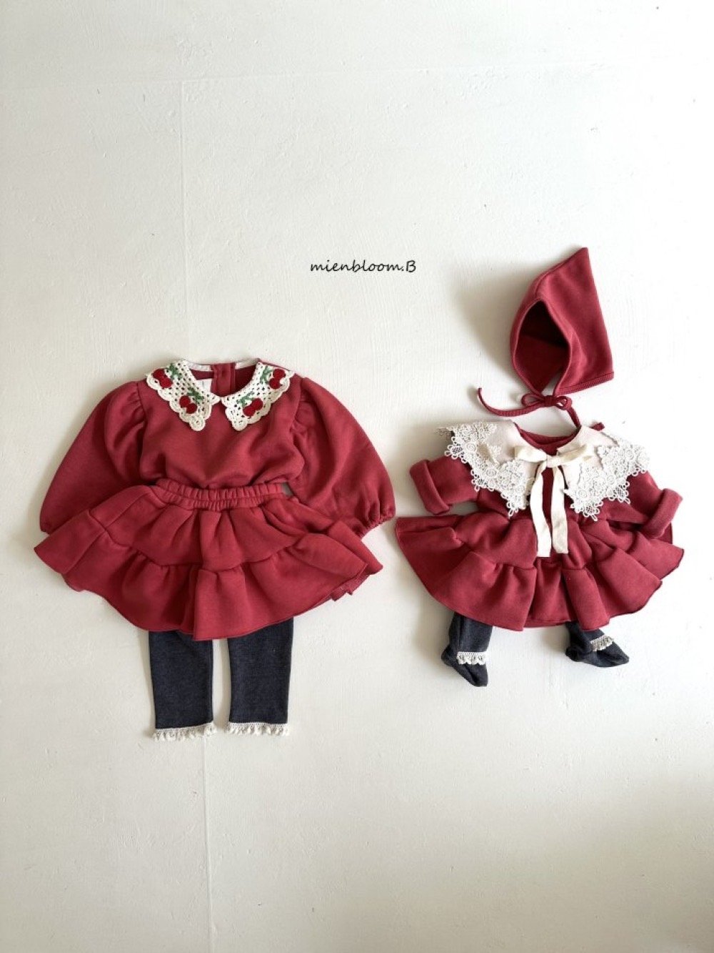 Bloom.b26｜(85cm-125cm) 荷葉刷毛褲裙