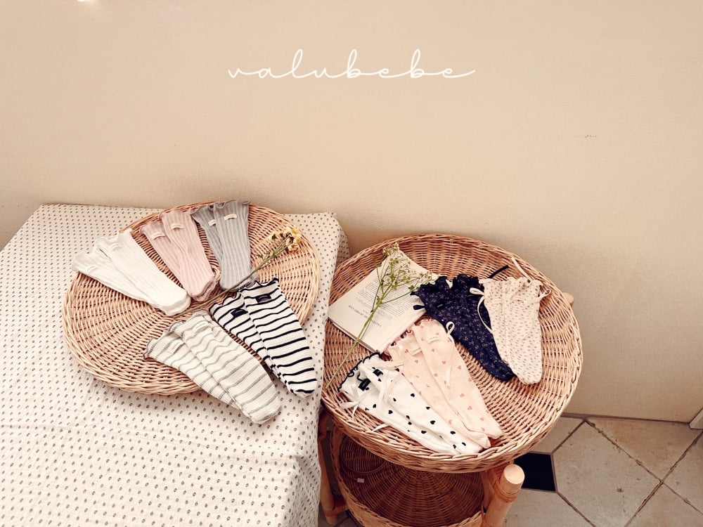 Valubebe21｜(65-90) 捲邊素面/碎花無根襪