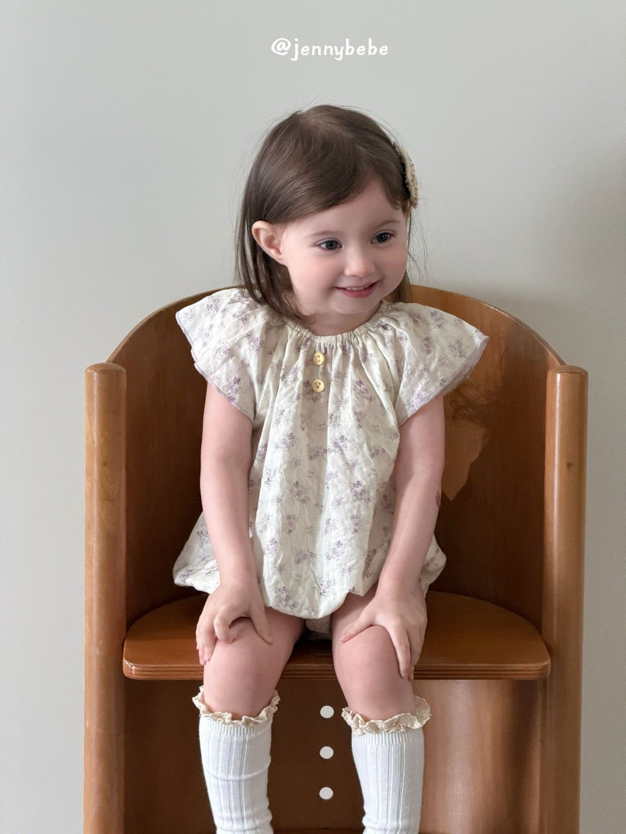 JE710｜(66-90cm) 碎花飛袖包屁衣