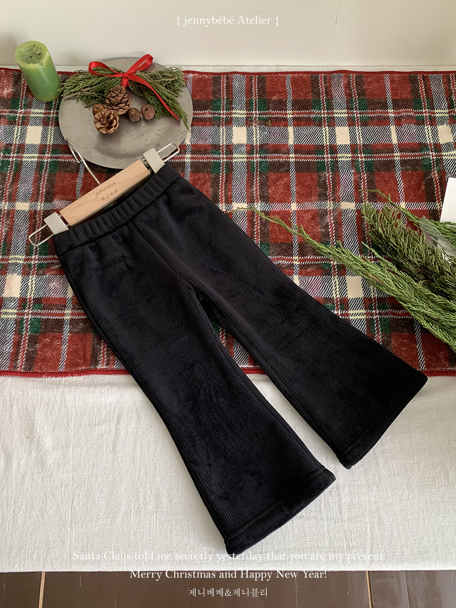JE 423｜(80-110cm)  絨毛小喇叭長褲