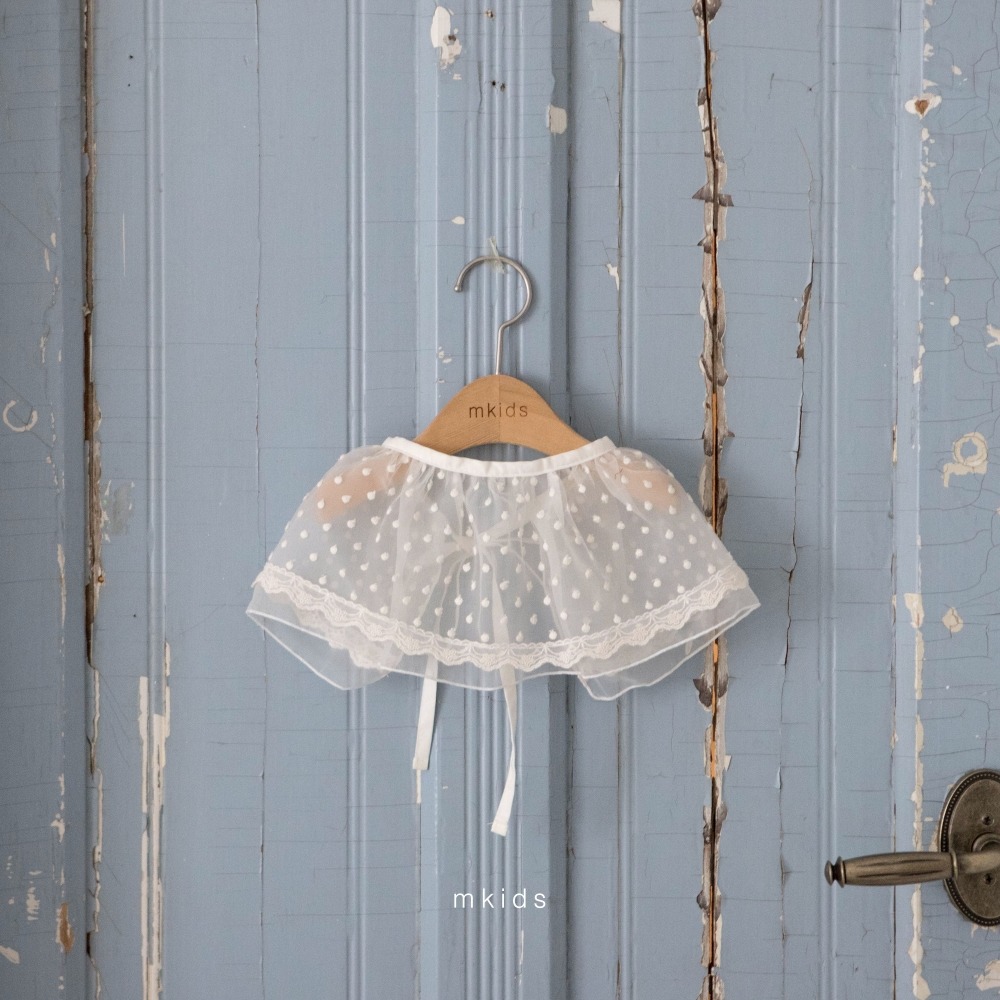 M-KIDS52｜(65-115cm) 波點蕾絲圍裙