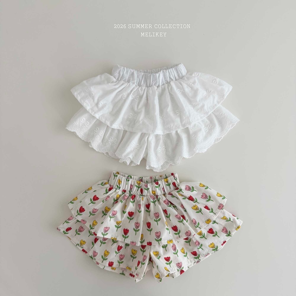 Melikey07｜(75-125cm) 印花層次褲裙