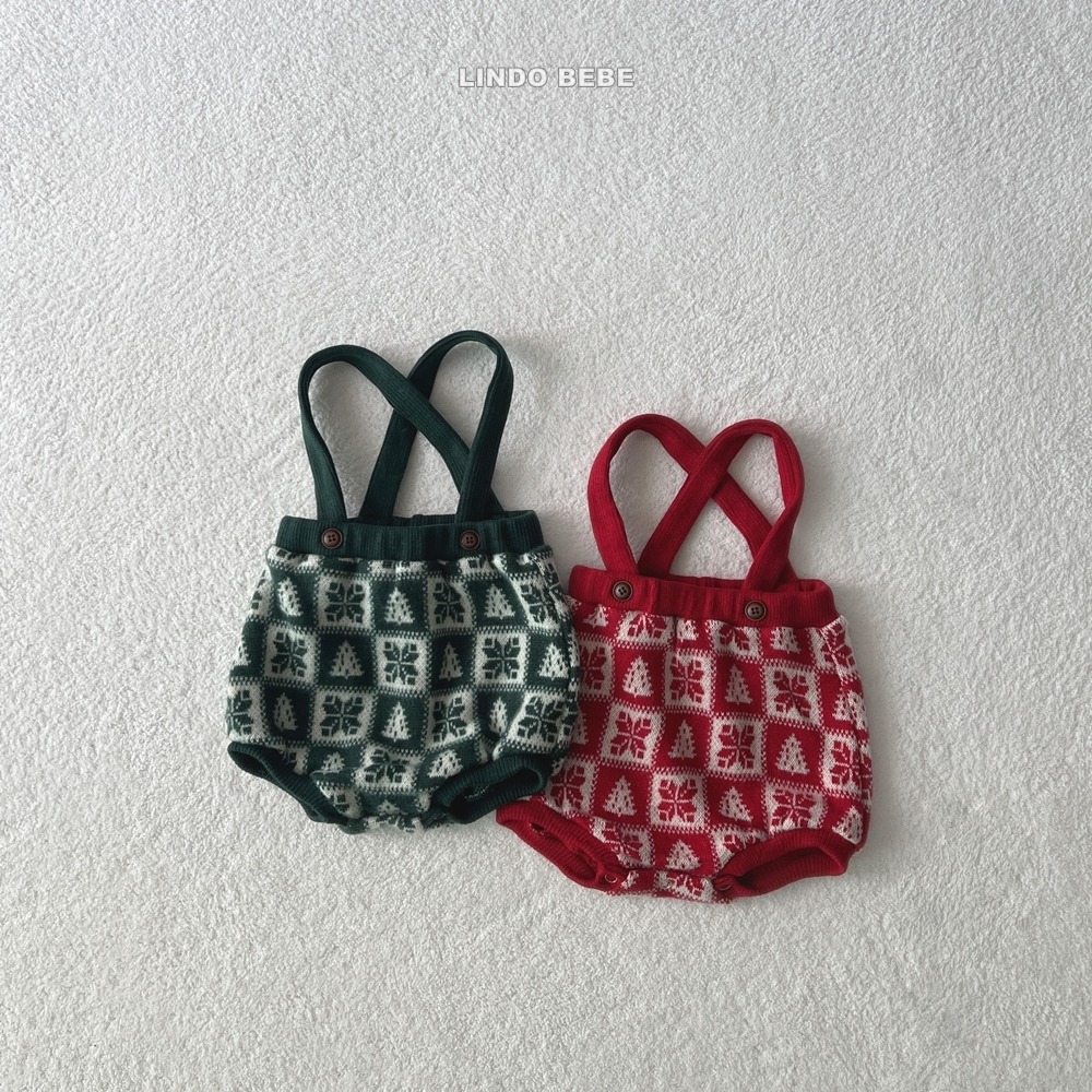 Lindo17｜(3m-18m) 雪花吊帶包屁褲