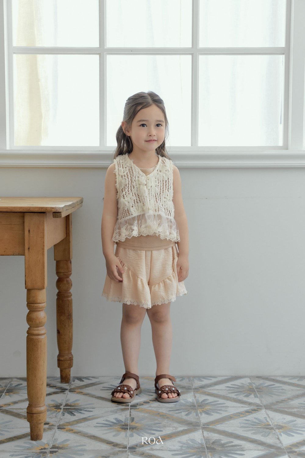 ROA34｜(6m-18m) 2色蕾絲滾邊褲裙