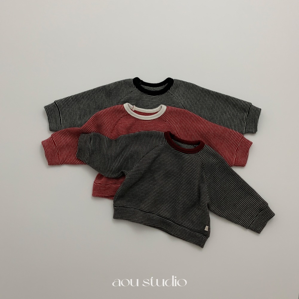 Aou 25｜ (70cm-110cm) 針織條紋上衣