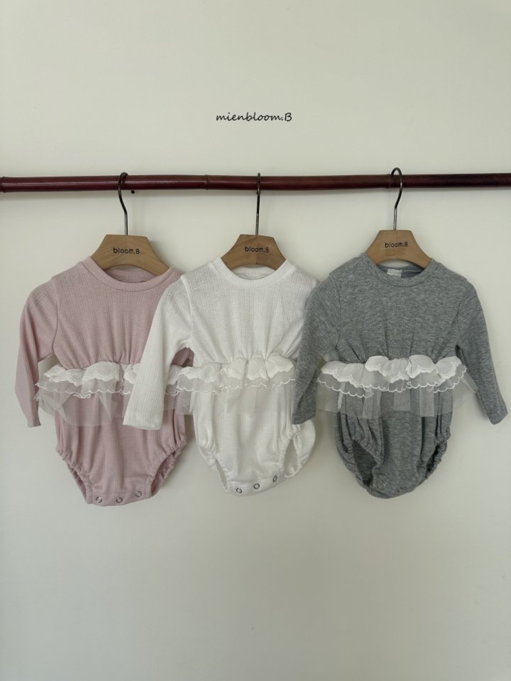 Bloom.b40｜(0m-18m) 蕾絲裙擺包屁衣