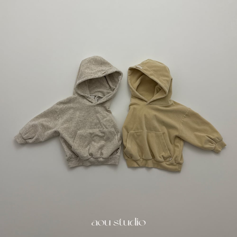 Aou 23｜ (70cm-110cm) 素面休閒連帽上衣