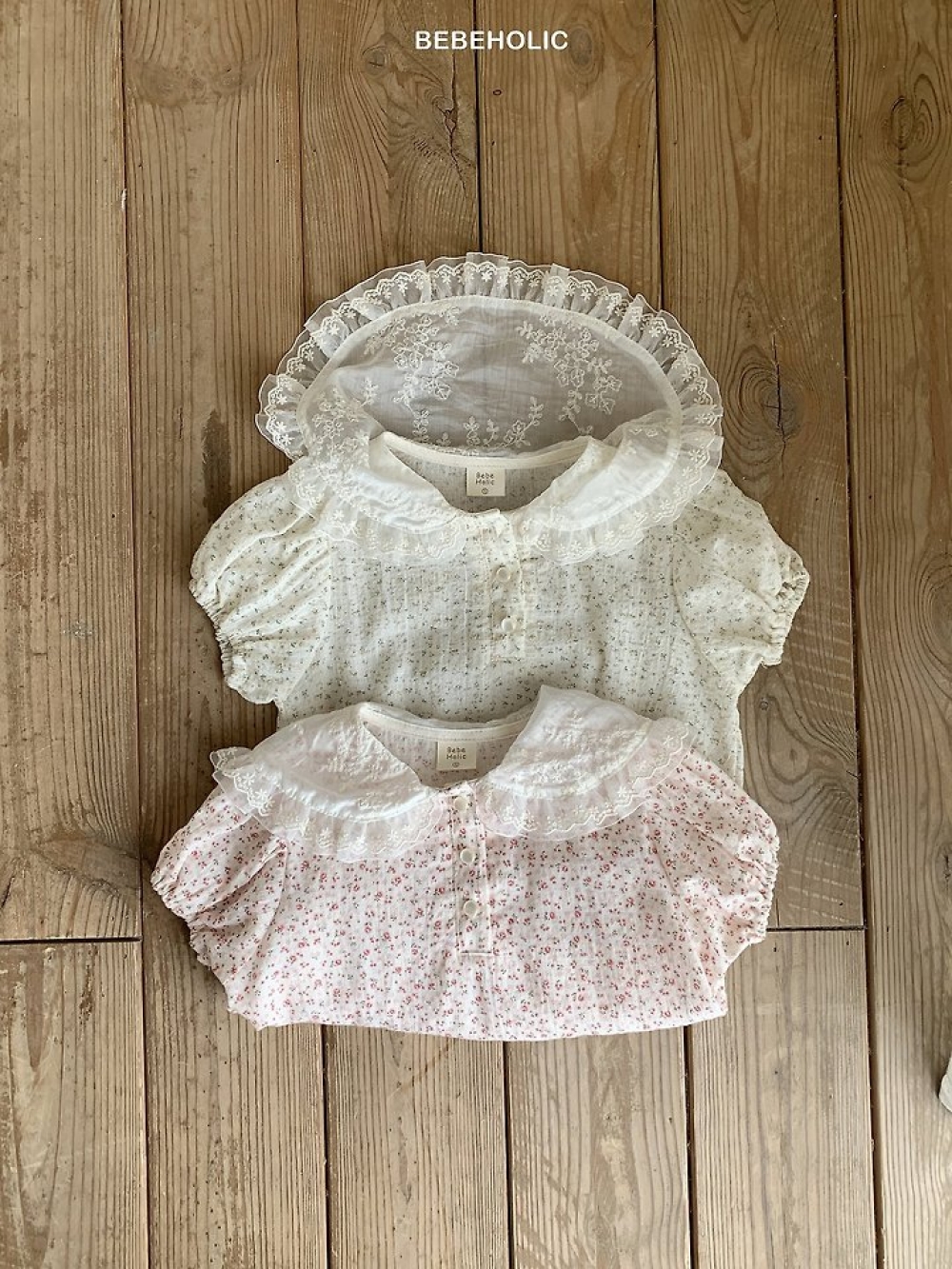 Bebe holic21｜(3m-18m) 翻領碎花連身服