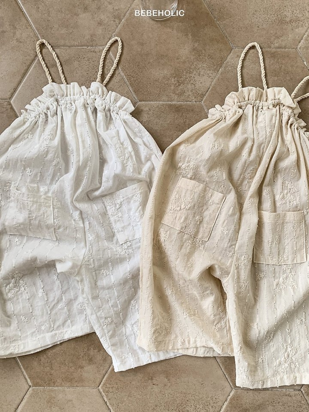 Bebe holic16｜(3m-18m) 氣質細肩吊帶褲