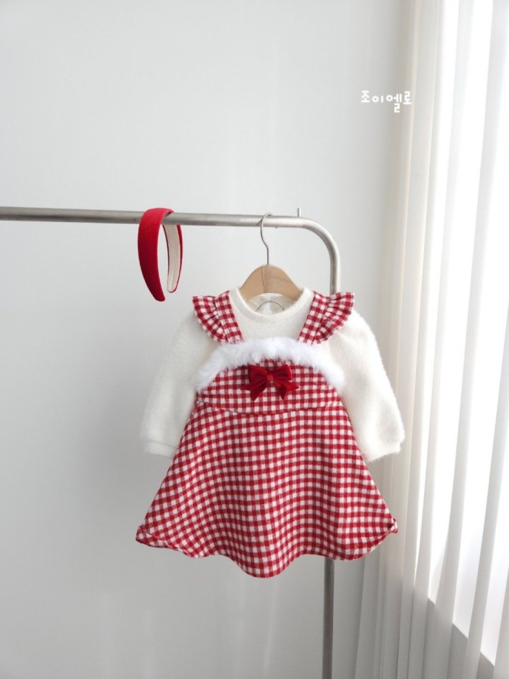 gioiello03｜(85-130cm) 雪白格紋洋裝