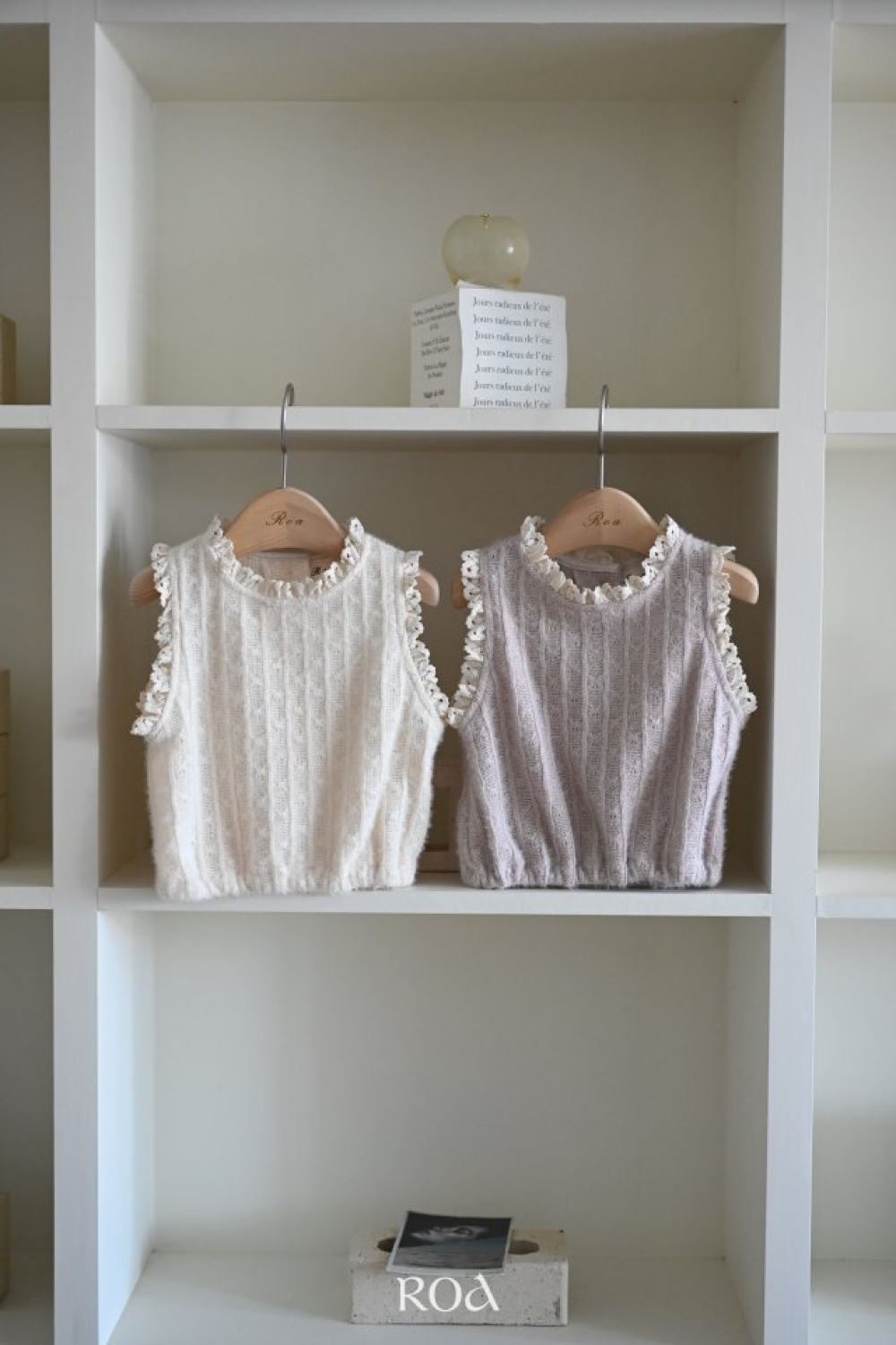 ROA30｜(80cm-120cm) 2色甜美針織花邊背心