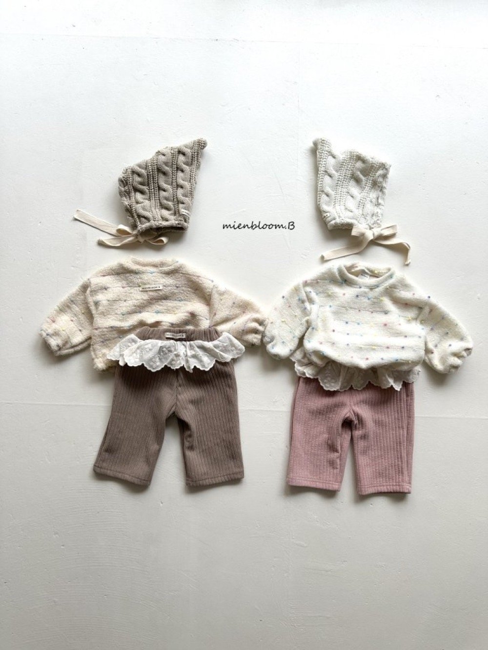 Bloom.b40｜(0m-24m/85cm-125cm) 繽紛波點刷毛上衣