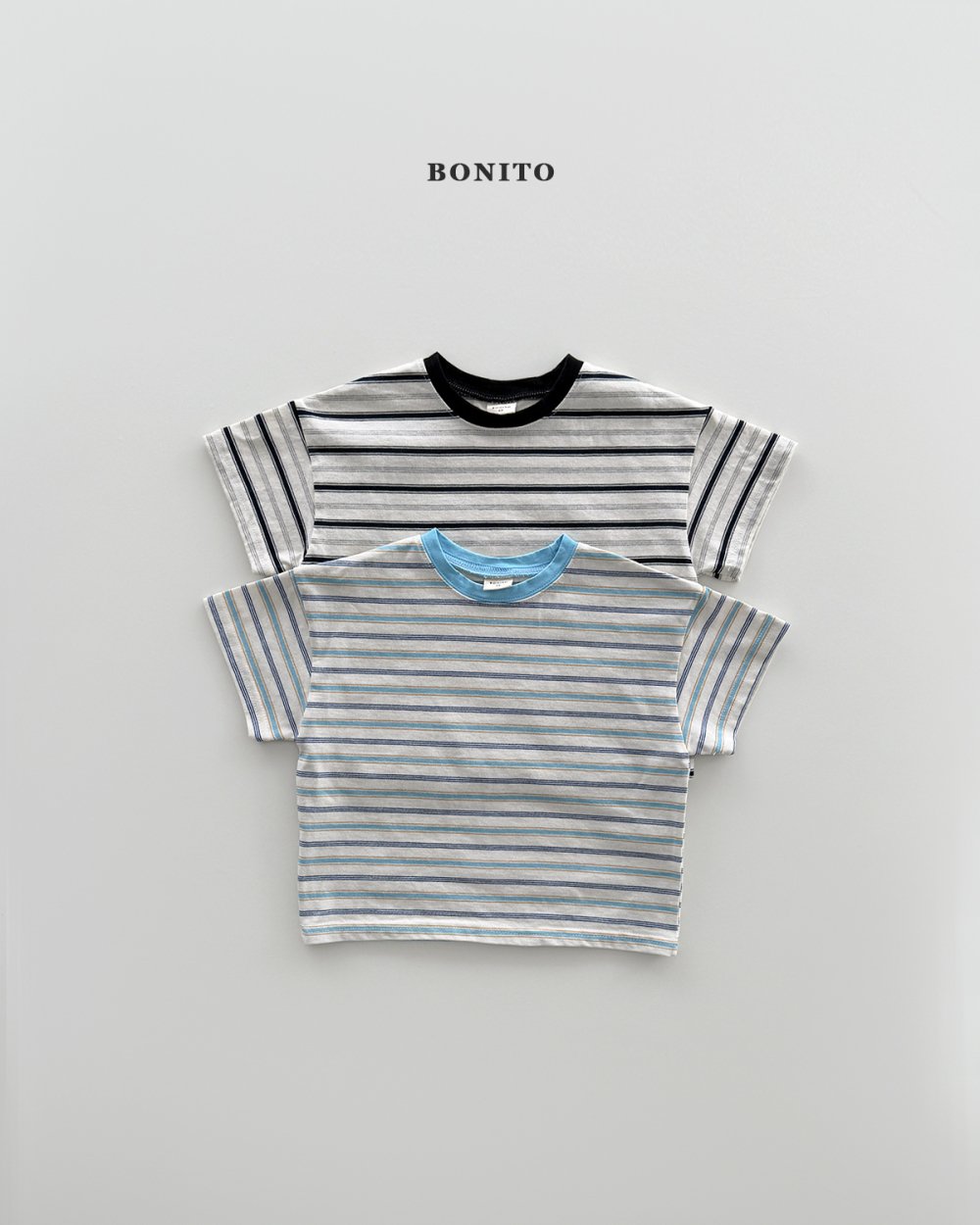 Bonito37｜(75cm-125cm) 2色漸變色線條上衣